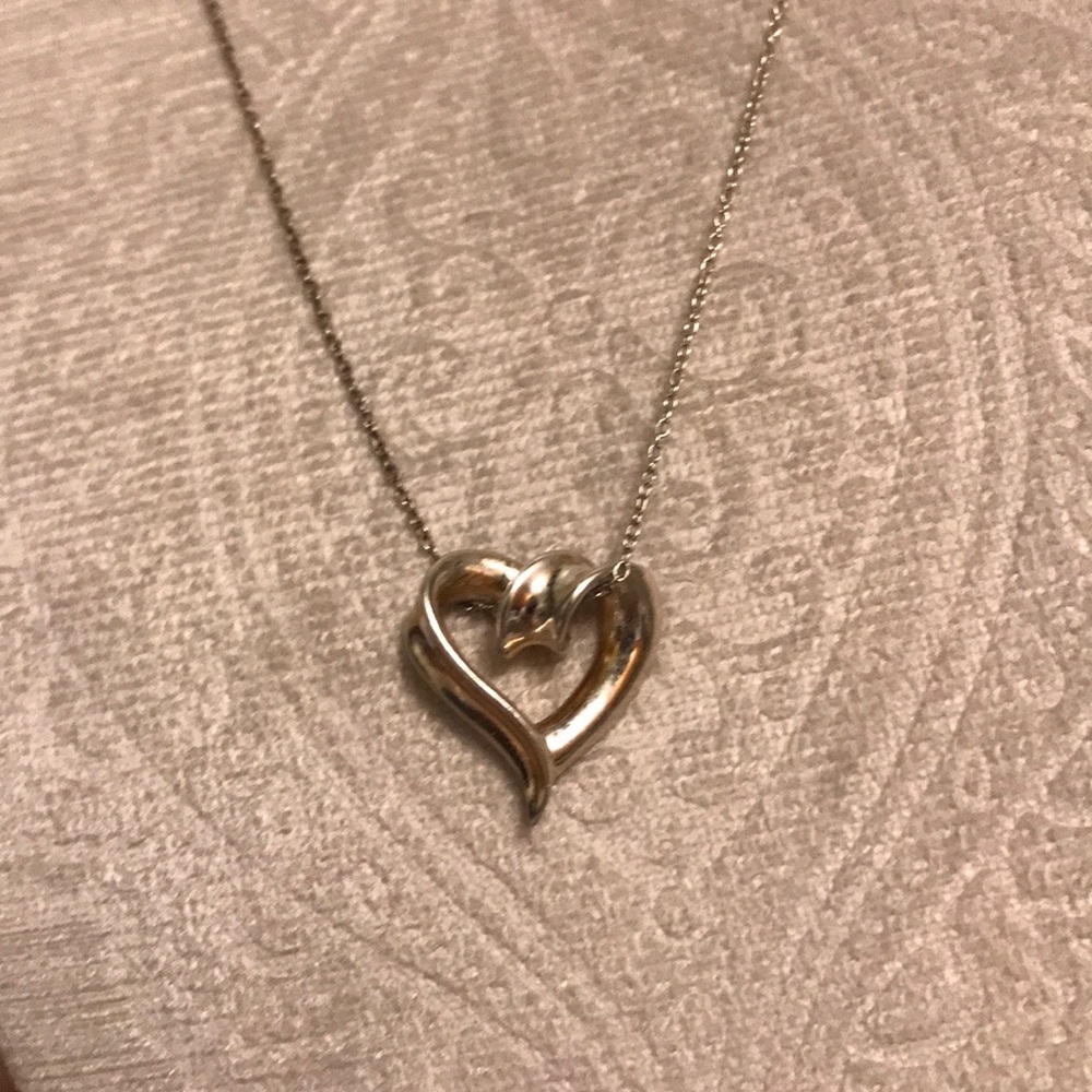 Sterling silver heart necklace